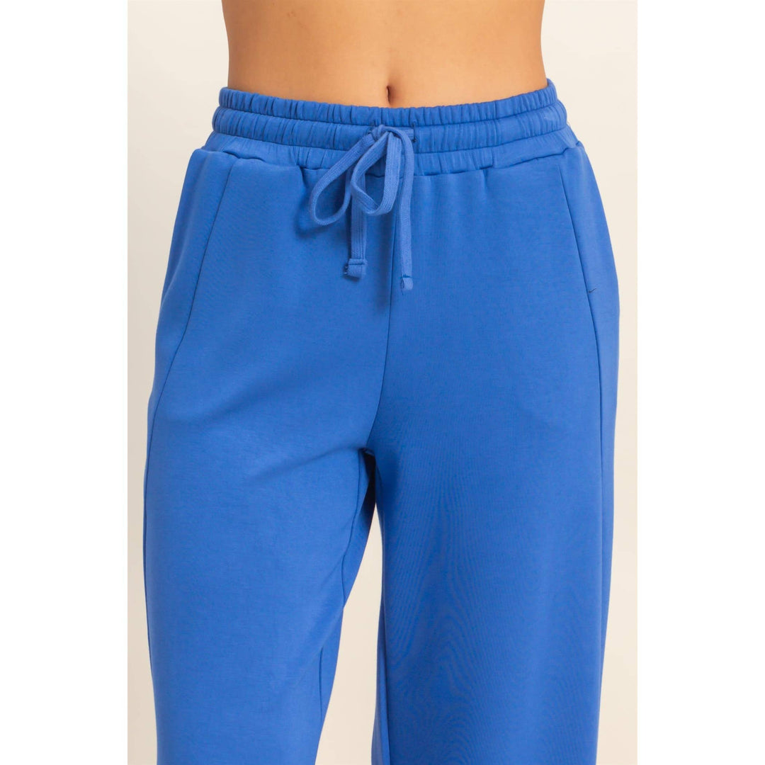 Elastic Waist Wide-Leg Pants