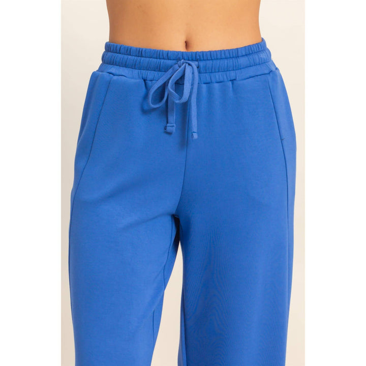 Elastic Waist Wide-Leg Pants