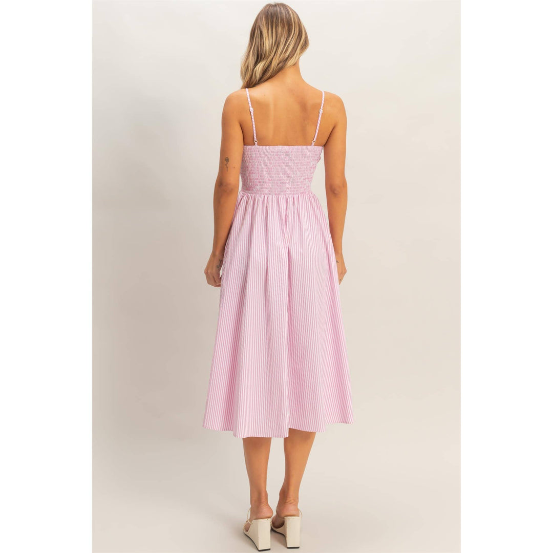 Striped Spaghetti Strap Dress