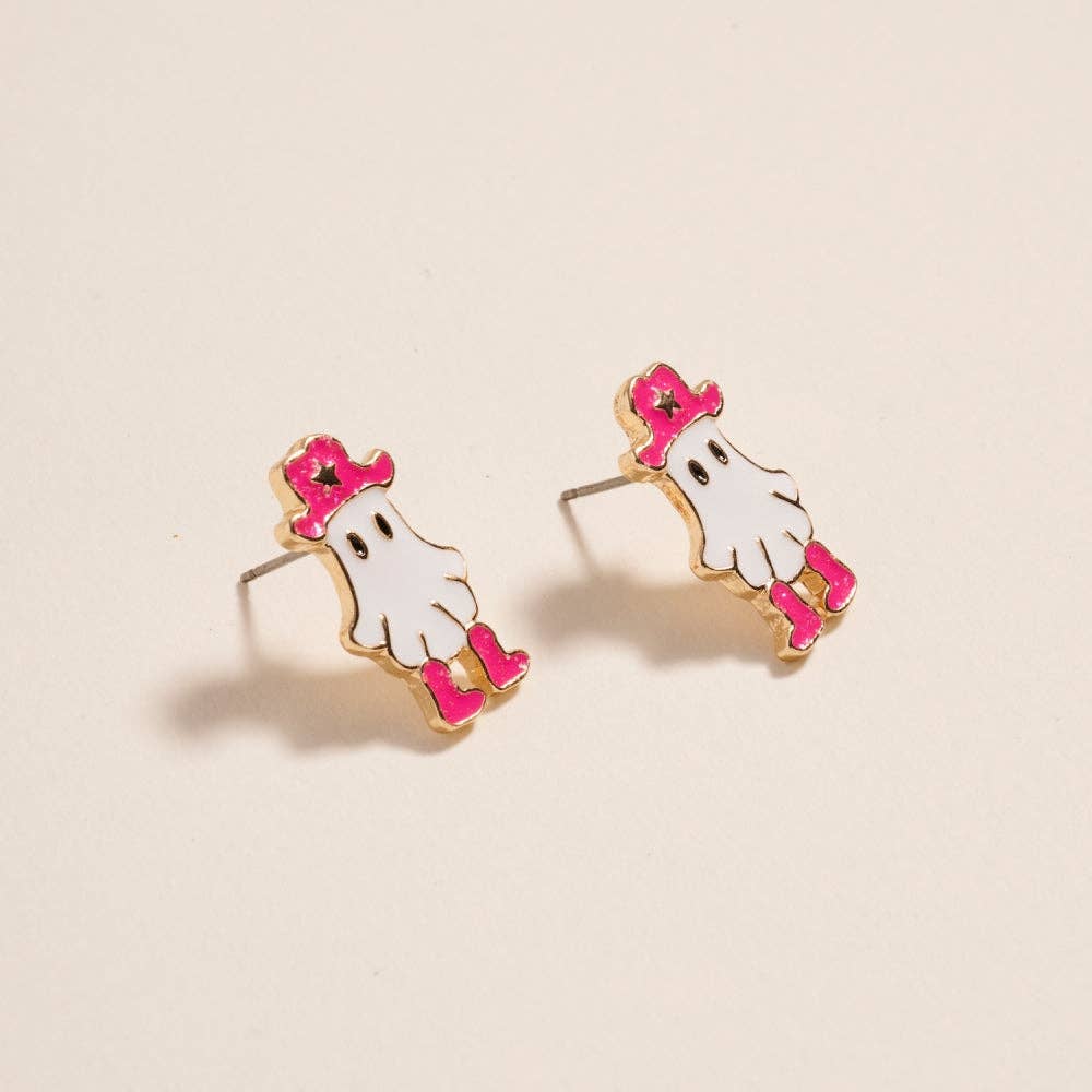 Accessories, Earrings - Cowboy Halloween Ghost Earrings with Hat and Boots - - Cultured Cloths Apparel