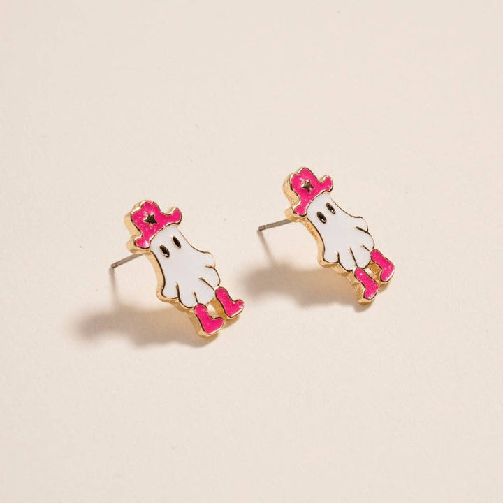 Accessories, Earrings - Cowboy Halloween Ghost Earrings with Hat and Boots - - Cultured Cloths Apparel