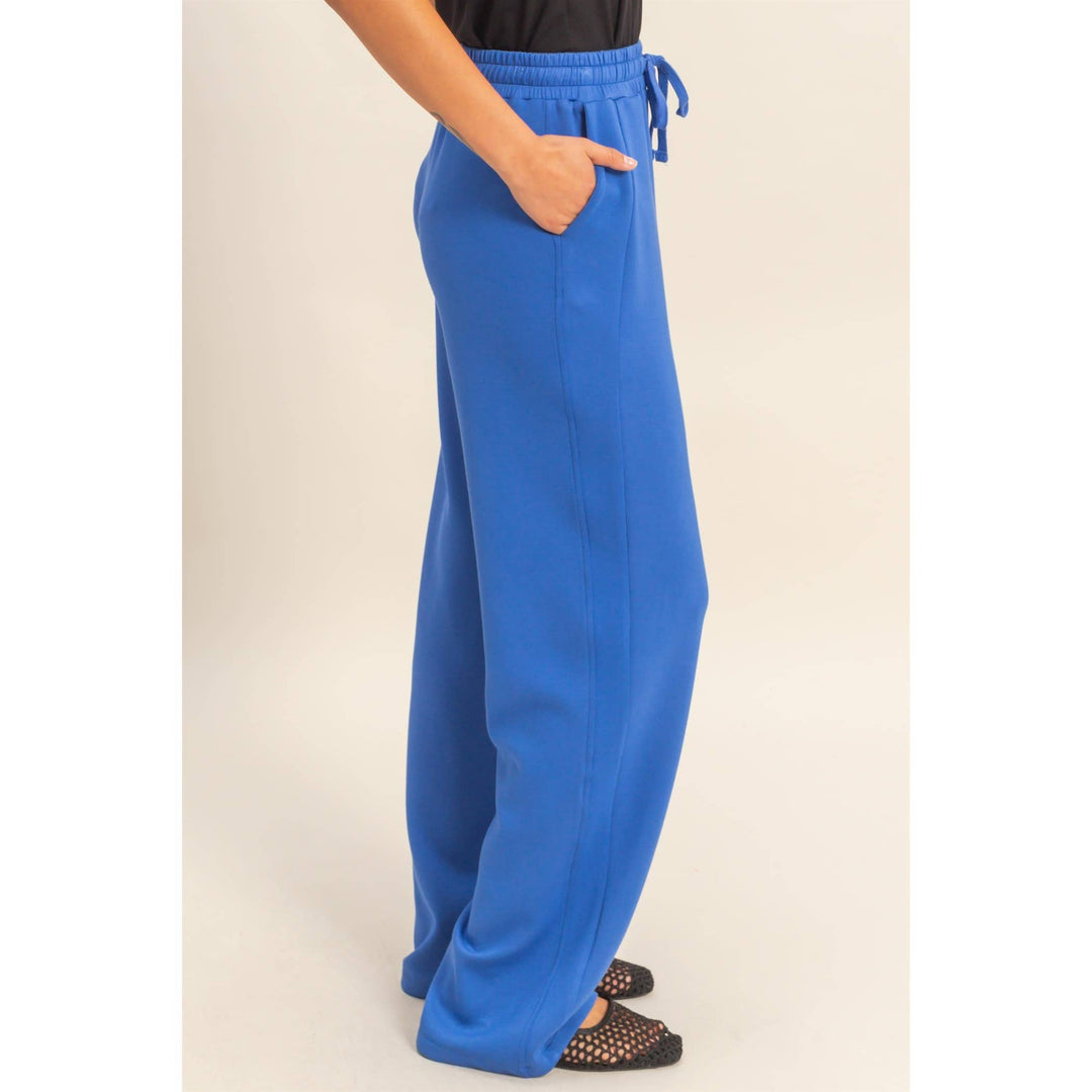 Elastic Waist Wide-Leg Pants