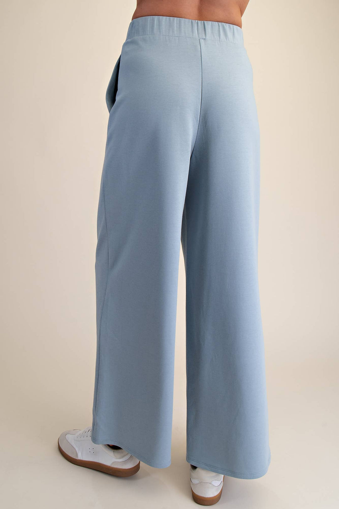 - Waist Elastic Band Wide Leg Pants - - Cultured Cloths Apparel