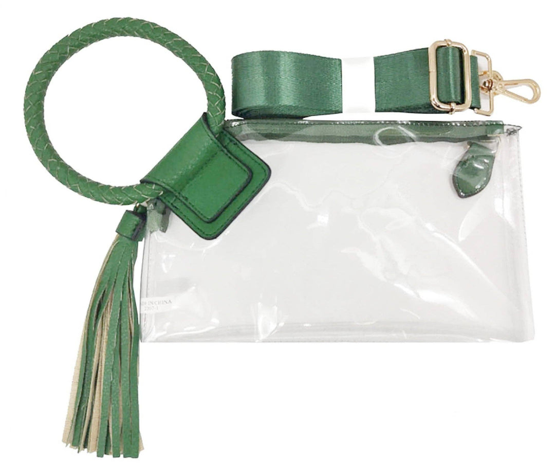 Accessories, Bags - Clear Cuff Handle Tassel Wrislet Clutch - - Cultured Cloths Apparel
