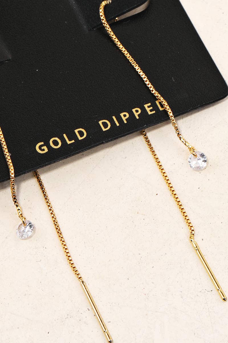 Accessories, Earrings - Dainty Chain Dangle Earrings - - Cultured Cloths Apparel
