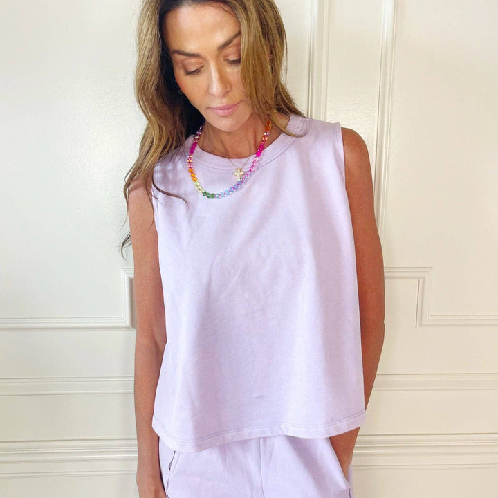 Women's Sleeveless - Lilac Flowy Tank - - Cultured Cloths Apparel