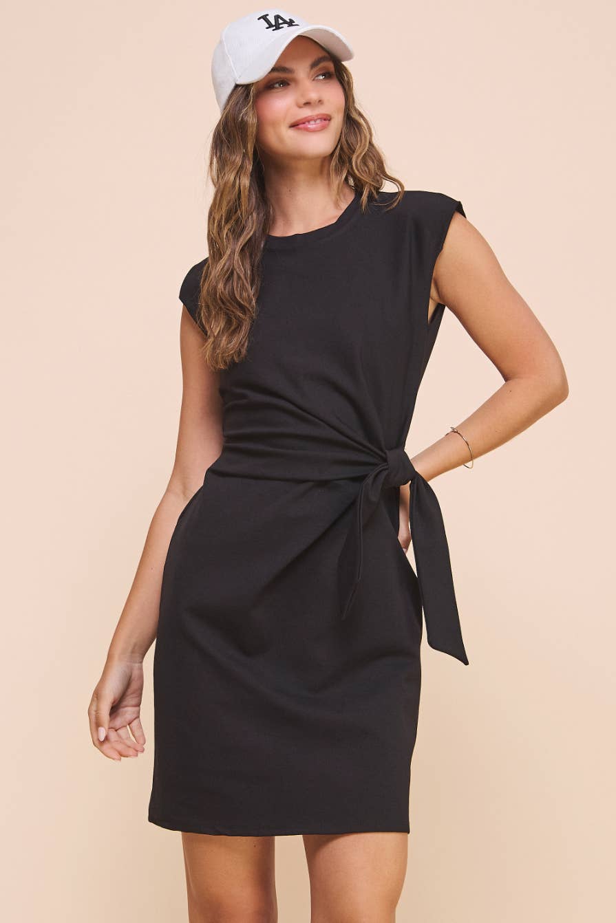 Women's Dresses - Wrap Front Mila Dress Black - - Cultured Cloths Apparel