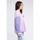 Women's Sweaters - Velvet Sequin Sleeve Mineral Washed Top -  - Cultured Cloths Apparel