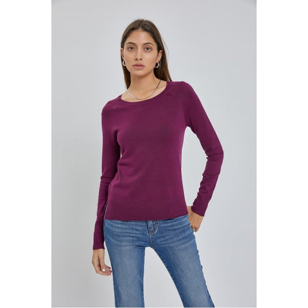 Women's Sweaters - The Camille Sweater - Plum - Cultured Cloths Apparel