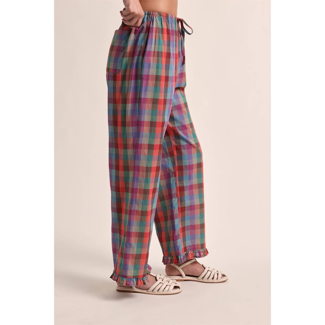 MULTICOLOR PLAID PANTS