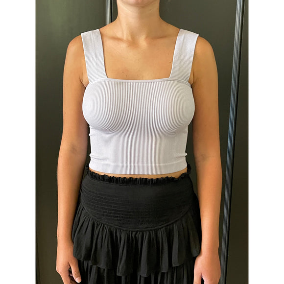 Women's Sleeveless - Ribbed Box Top with Thick Straps -  - Cultured Cloths Apparel