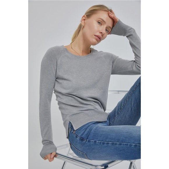 Women's Sweaters - The Camille Sweater - Grey - Cultured Cloths Apparel
