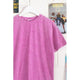 Women's Short Sleeve - Mineral Wash Plain Basic Tee - Orchid - Cultured Cloths Apparel