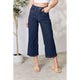 Denim - Judy Blue Full Size High Waist Cropped Wide Leg Jeans - Dark - Cultured Cloths Apparel