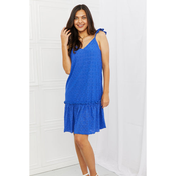 dresses - Culture Code Always On Time Full Size Slip Midi Dress - Cobalt Blue - Cultured Cloths Apparel