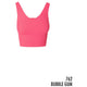 Athleisure - V Neck Ribbed Cropped Top - Bubblegum - Cultured Cloths Apparel
