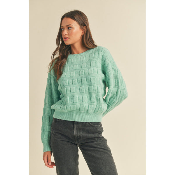 Women's Sweaters - Rosemary Green Round Neck Sweater Top -  - Cultured Cloths Apparel