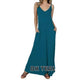 Women's Dresses - Adjustable Spaghetti Strap Sleeveless Maxi Long Dress -  - Cultured Cloths Apparel