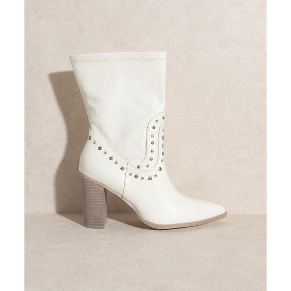 Shoes - OASIS SOCIETY Paris   Studded Boots -  - Cultured Cloths Apparel