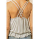 Women's Sleeveless - Crochet Lace Plunging Neck Sleeveless Strap Tank Top -  - Cultured Cloths Apparel