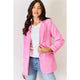 Outerwear - Zenana Open Front Long Sleeve Blazer - Candy Pink - Cultured Cloths Apparel
