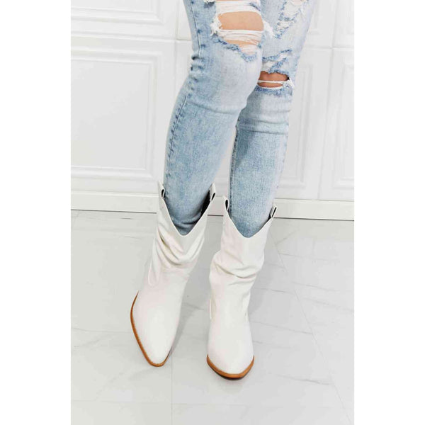 Shoes - MMShoes Better in Texas Scrunch Cowboy Boots in White -  - Cultured Cloths Apparel