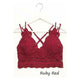 Bralettes - Beautiful Crochet Lace Bralette - Ruby Red - Cultured Cloths Apparel