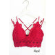 Bralettes - Beautiful Crochet Lace Bralette - Red - Cultured Cloths Apparel