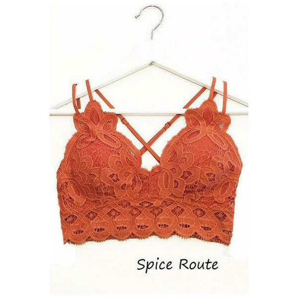 Bralettes - Beautiful Crochet Lace Bralette - Spice Route - Cultured Cloths Apparel