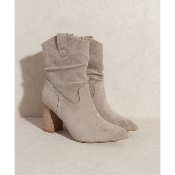 Shoes - OASIS SOCIETY Mavis   Western Style Bootie -  - Cultured Cloths Apparel