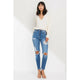 Denim - SneakPeek High Rise 90's Skinny Distressed Jeans -  - Cultured Cloths Apparel