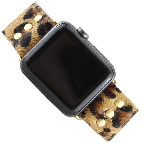 Accessories, Jewelry - Leopard Animal Print Apple Watch Cuff Band -  - Cultured Cloths Apparel