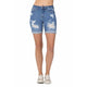 Women's Shorts - Judy Blue Mid Length Destroyed Shorts -  - Cultured Cloths Apparel