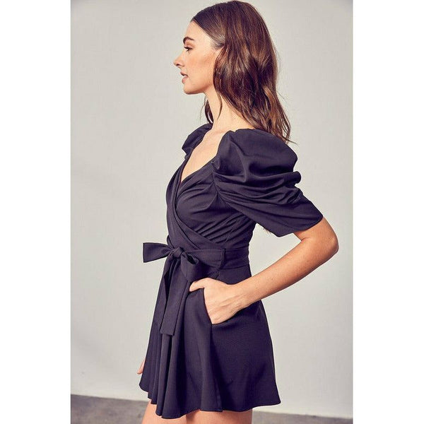 Women's Rompers - Wrap Front Side Tie Romper -  - Cultured Cloths Apparel