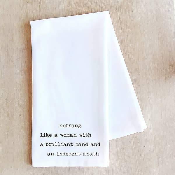 Gifts - Brilliant Mind & Indecent Mouth - Tea Towel -  - Cultured Cloths Apparel