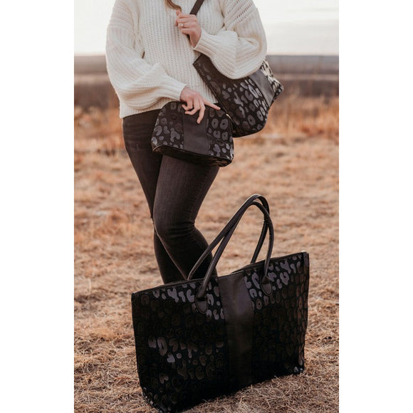 Accessories, Bags - The Jolie - Oversized Weekender ONLY - Black Leopard - Cultured Cloths Apparel