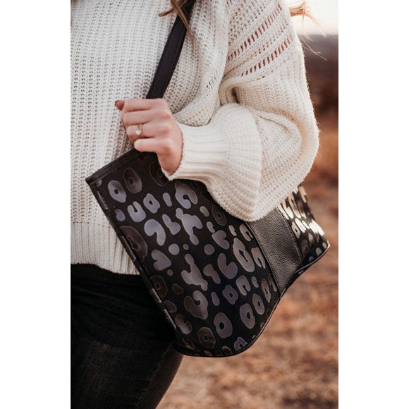 Accessories, Bags - The Jolie  Casual Shoulder/Tote Handbag ONLY - Black Leopard - Cultured Cloths Apparel