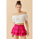 Women's Skirts - It's a Party Ruffle Tiered Skort - Fuchsia - Cultured Cloths Apparel