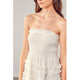 Dresses - Smocked Strapless Embroidered Dress -  - Cultured Cloths Apparel