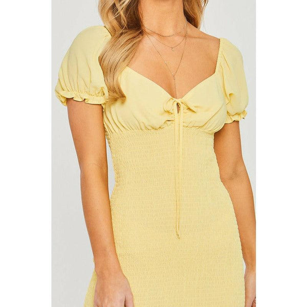 Women's Dresses - Hello Yellow Woven Mini Dress -  - Cultured Cloths Apparel