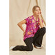 Women's Short Sleeve - Classic Dolman Sleeve Embroidered Top -  - Cultured Cloths Apparel