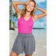 Women's Sleeveless - Naomi Sleeveless Stretchy Tank Top - Fuchsia - Cultured Cloths Apparel