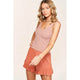 Women's Sleeveless - Naomi Sleeveless Stretchy Tank Top - Blush - Cultured Cloths Apparel