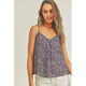 Women's Sleeveless - Bow Back Tank Top - Navy/Clay - Cultured Cloths Apparel