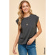 Women's Short Sleeve - Solid Top With Short Sleeves - Charcoal - Cultured Cloths Apparel