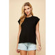 Women's Short Sleeve - Solid Top With Short Sleeves - Black - Cultured Cloths Apparel