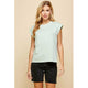 Women's Short Sleeve - Solid Top With Short Sleeves - Sage - Cultured Cloths Apparel
