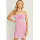 Women's Dresses - Gingham Print Woven Cami Mini Dress - Pink - Cultured Cloths Apparel