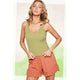 Women's Sleeveless - Naomi Sleeveless Stretchy Tank Top - Grass - Cultured Cloths Apparel