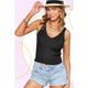 Women's Sleeveless - Naomi Sleeveless Stretchy Tank Top - Black - Cultured Cloths Apparel